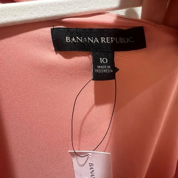 New size 10 banana republic one shoulder pink dress. Sweet southern print. - Picture 6 of 9